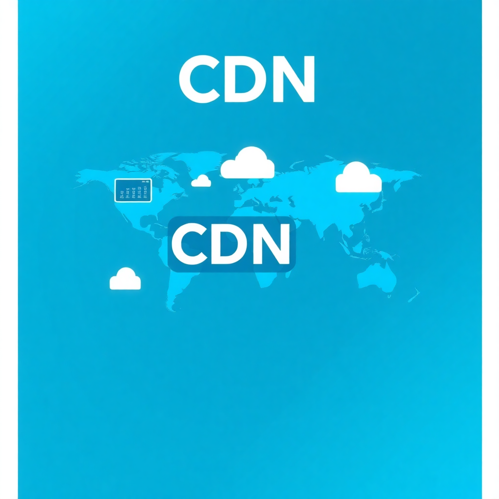 CDN və qlobal content delivery mövzusunu göstərən modern hosting cover şəkli