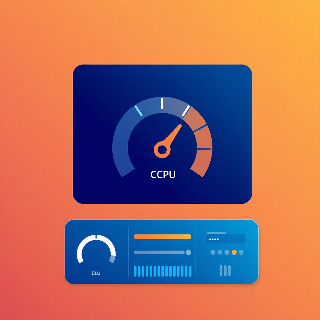 Shared hostinqdə CPU limit mövzusunu göstərən performans və server cover şəkli