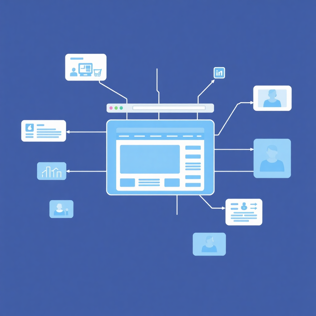 Subdomain və sayt bölünməsi məntiqini göstərən modern hosting cover şəkli