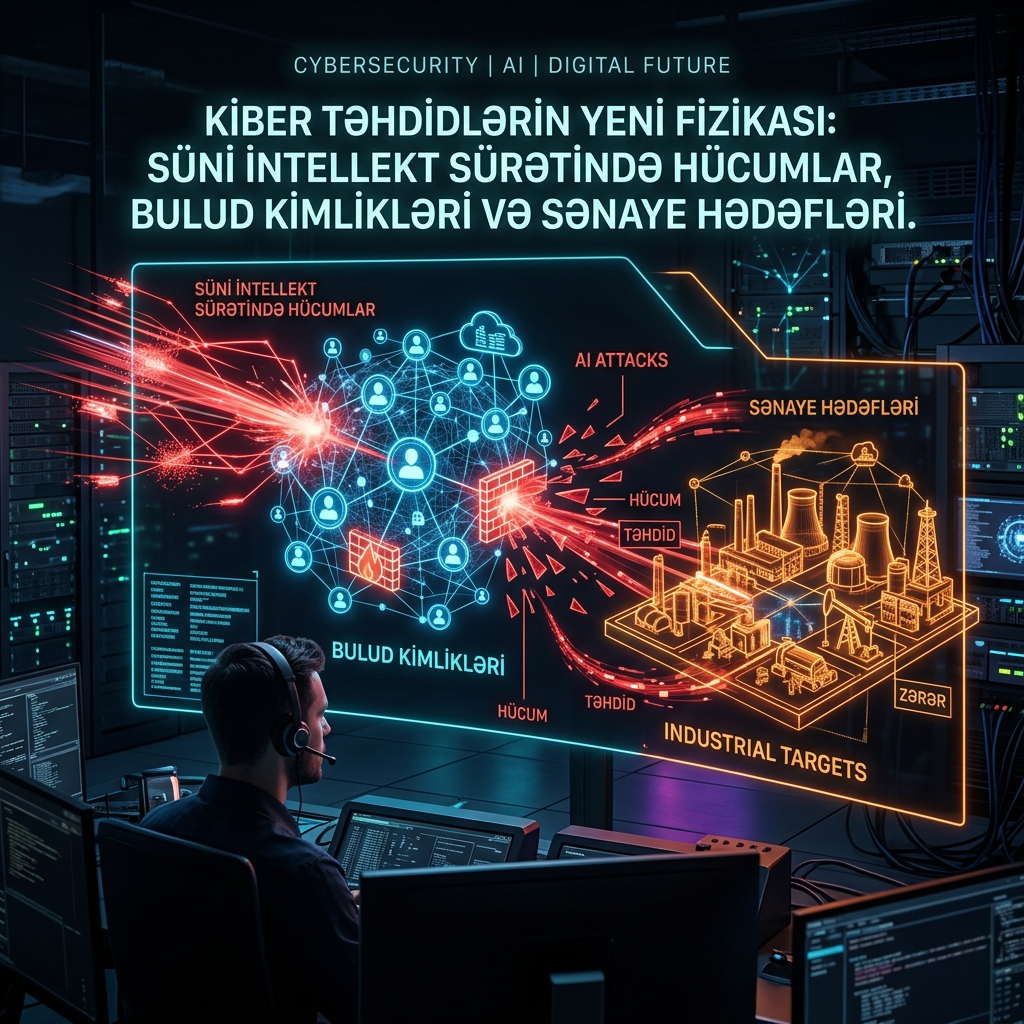 Kiber Təhdidlərin Yeni Fizikası: Süni İntellekt Sürətində Hücumlar, Bulud Kimlikləri və Sənaye Hədəfləri